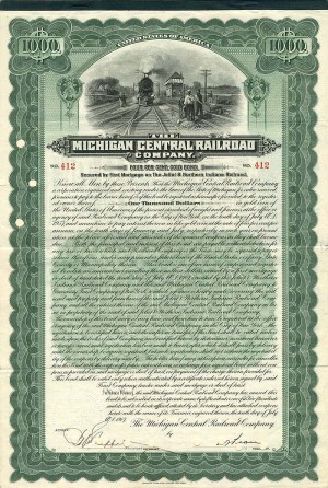 Michigan Central Railroad Company - $1,000 Bond